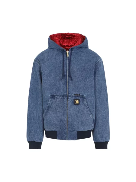 Kurtka Carhartt Wip z kamieniami płócienna czerwona