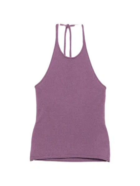 Top Christopher Esber cu gât halter violet