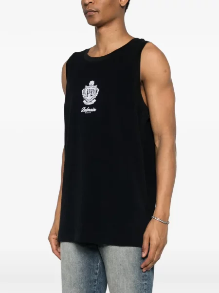 Cămașă Balmain cu broderie negru