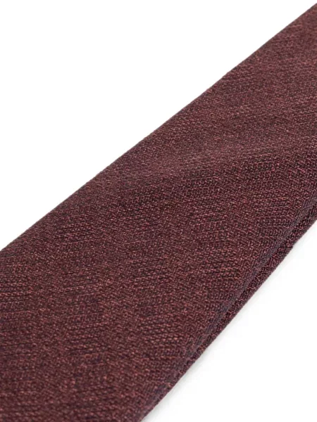 Cravată Etro cu broderie de mătase roșu
