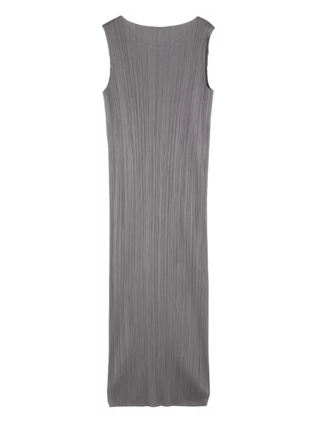 Плисиран костюм сукман Pleats Please Issey Miyake без ръкави сиво