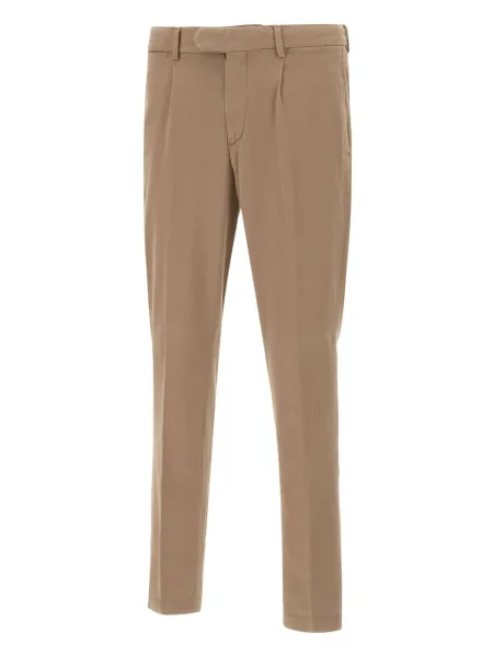 Pantaloni chino Devore plisate maro
