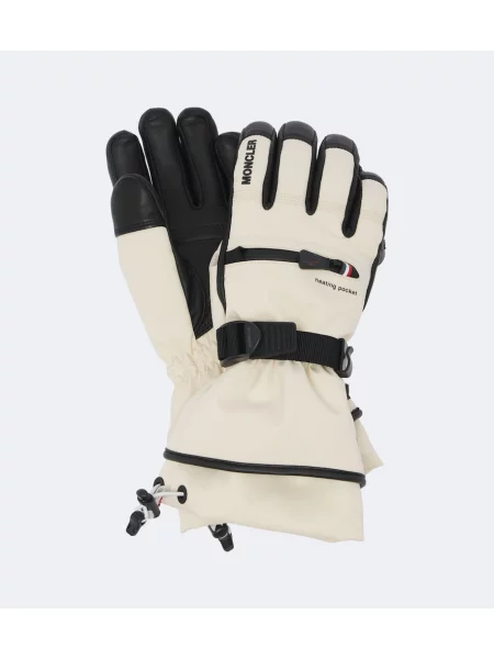 Rukavice Moncler Grenoble s autogramem bílé