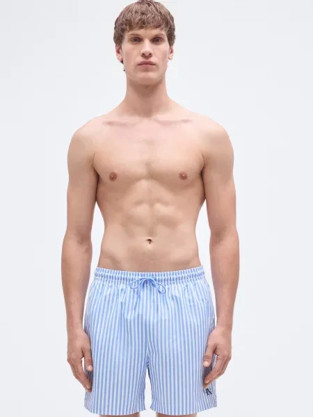Nohavice Calvin Klein Swimwear biela