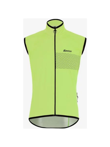 Wodoodporna kamizelka Santini Guard Nimbus w kolorze zielonym fluorowo-czarnym Sleek Cut XS zielona