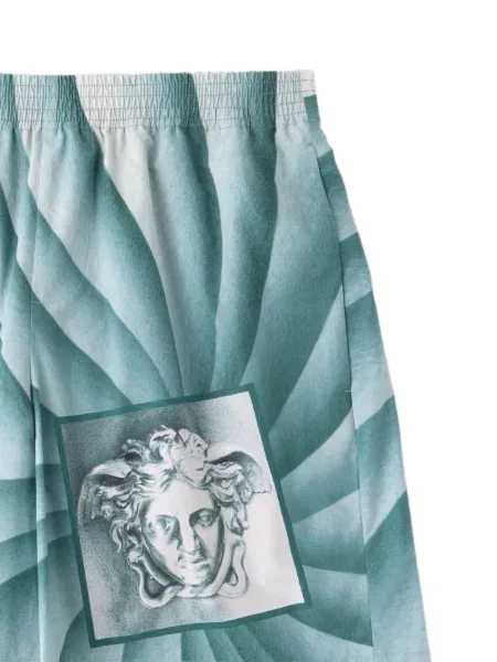 Pantaloni scurți Versace cu imagine albastru
