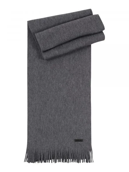 BOSS BLACK De lână șal Albas negru