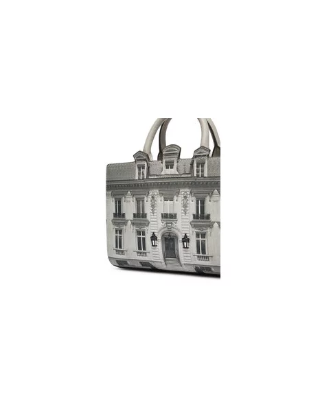 Karl Lagerfeld Rankinė Maison de Karl / juoda / vilnos balta pilka