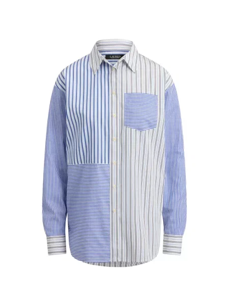 Cămașă Lauren Ralph Lauren cu dungi albastru