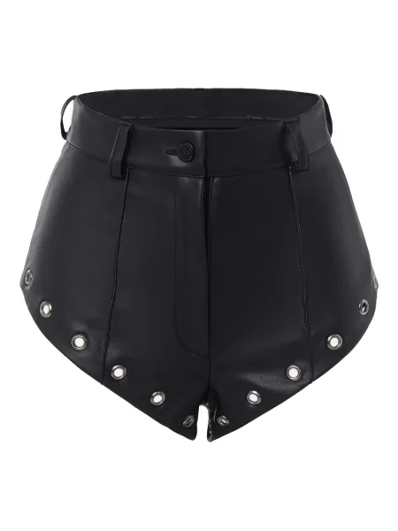 Pantaloni scurți Lika cu șireturi din dantelă negru