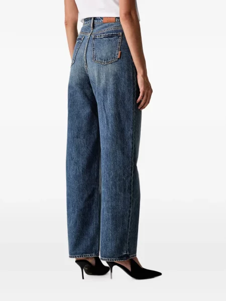 Blugi drepți Armani Exchange albastru