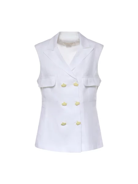 Kamizelka Genny dwurzędowa biała