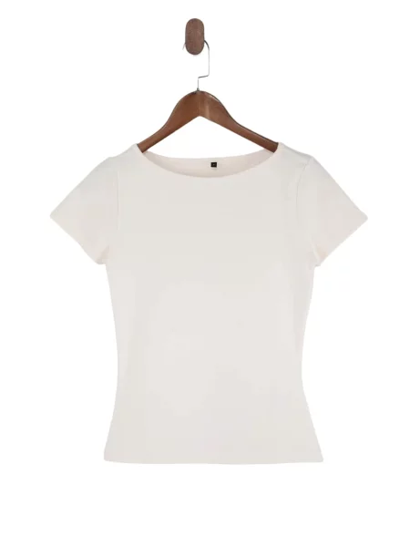 Trendyol Tricou murdar alb