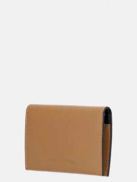 Karl Lagerfeld etui za kartice usnjeni K/SIGNATURE rjava