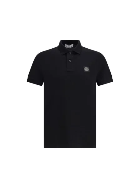 Koszulka polo Stone Island z kamieniami czarna