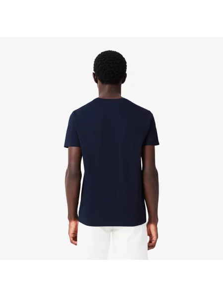 Футболка Lacoste с круглым вырезом синяя
