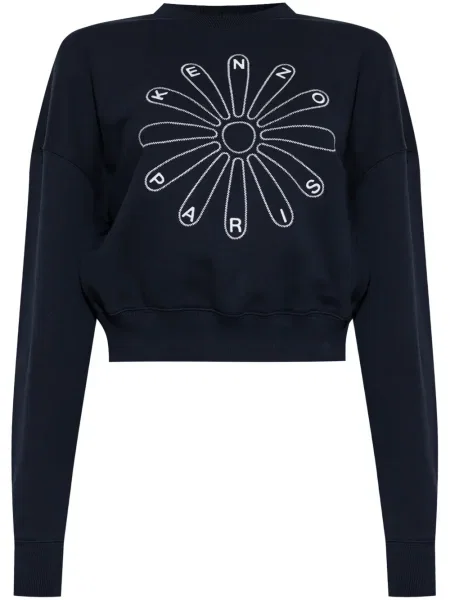Hanorac Kenzo cu broderie albastru