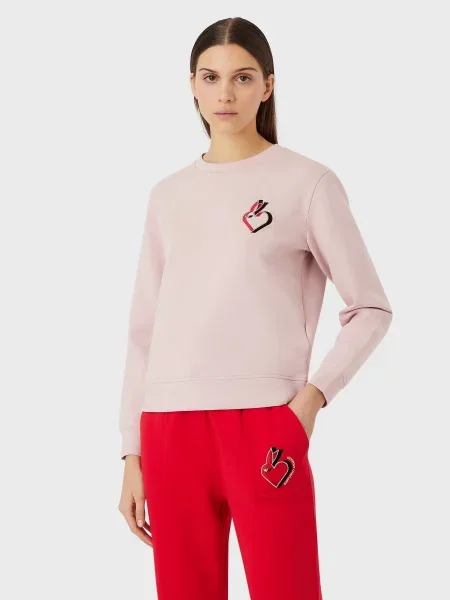 Світшот Emporio Armani Chinese New Year бавовна/поліестер рожевий