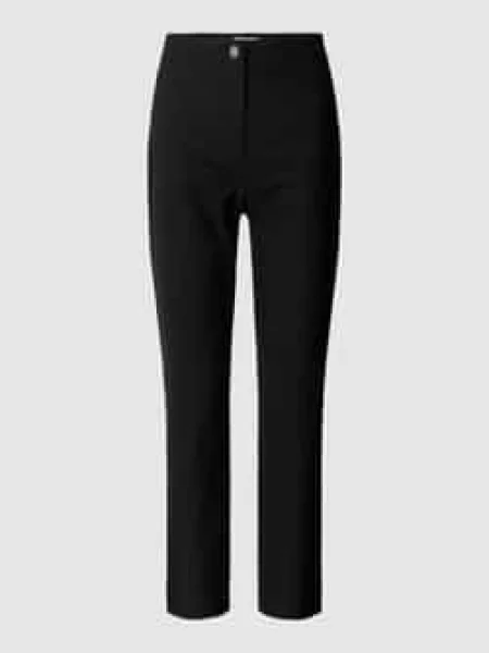 Spodnie o kroju slim fit z kantem Christian Berg Woman czarne