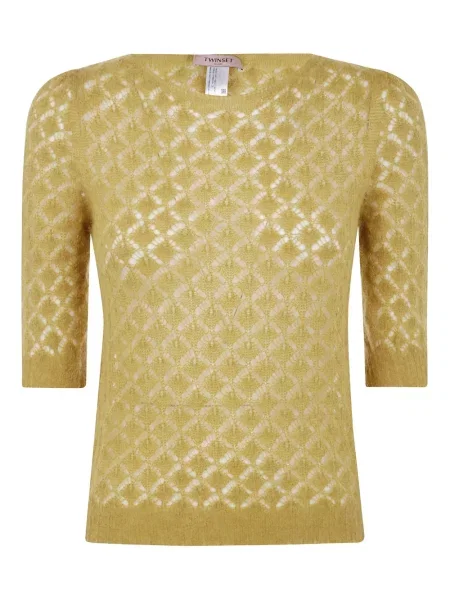 Pulover Twinset scurt galben