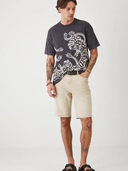 Тениска Medicine с принт сиво