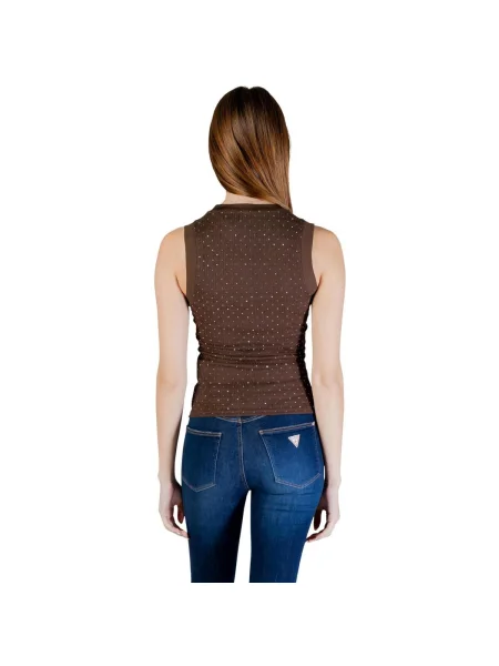 Top Guess fără mâneci albastru