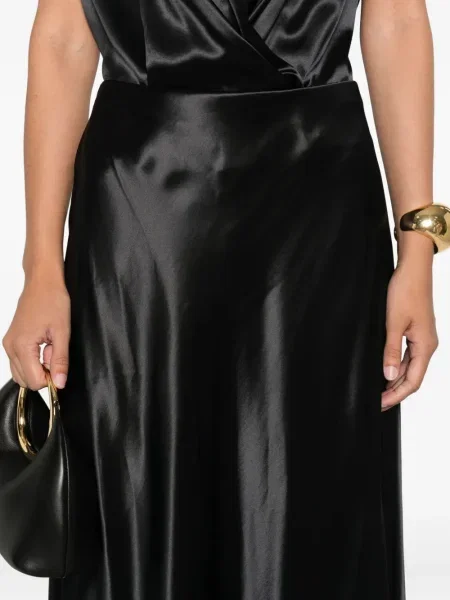Fustă Alberta Ferretti din satin negru