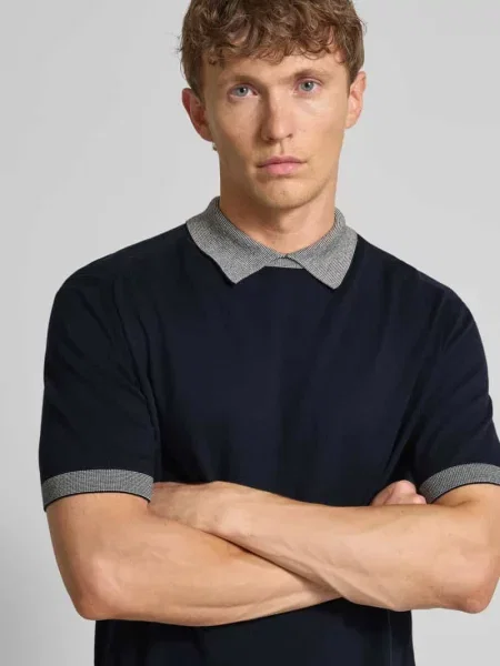 Koszulka polo o kroju regular fit z obszyciem w kontrastowym kolorze Armani Exchange