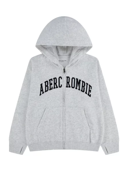 Abercrombie & Fitch Ζακέτα φούτερ γκρι μελανζέ μαύρο