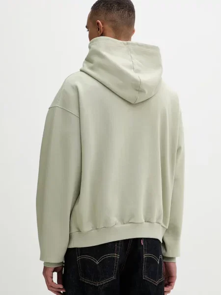 Filling Pieces kapucnis melegítőfelső férfi Boxy Embroidered zöld