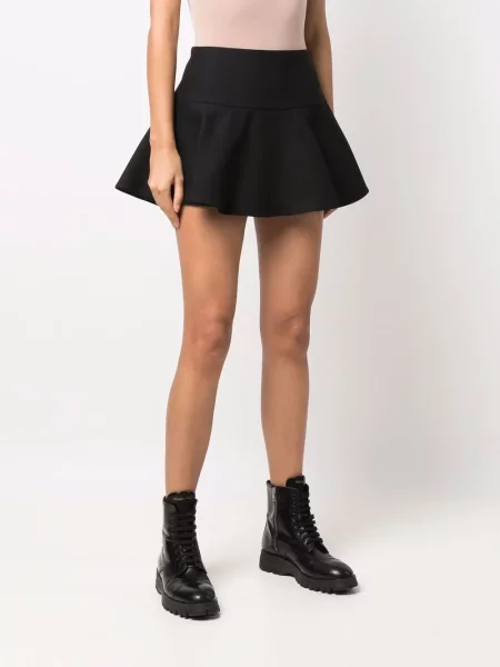 Fusta mini Valentino Garavani evazată negru