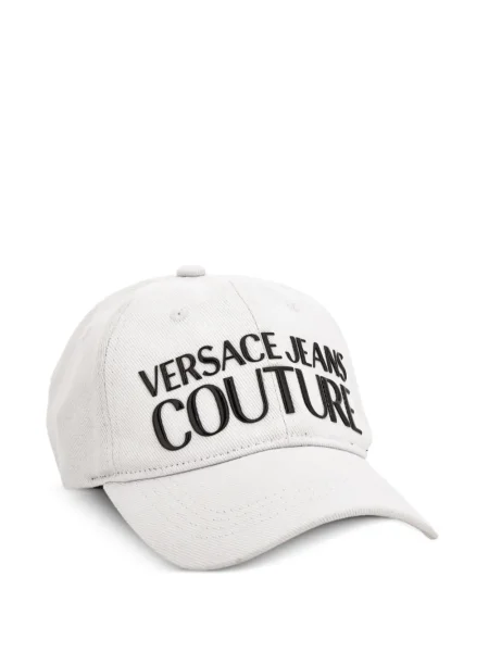 Czapka z daszkiem Versace Jeans Couture z autografem biała
