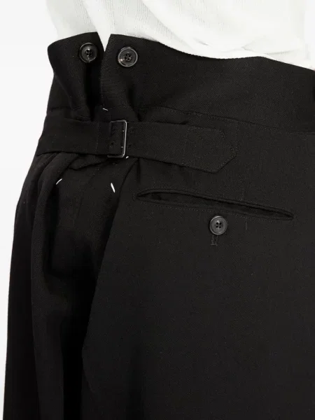 Pantaloni Maison Margiela de lână negru