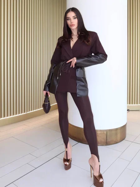 Легінси Jadone Fashion leggings_Mika_chok поліестер/еластан коричневий