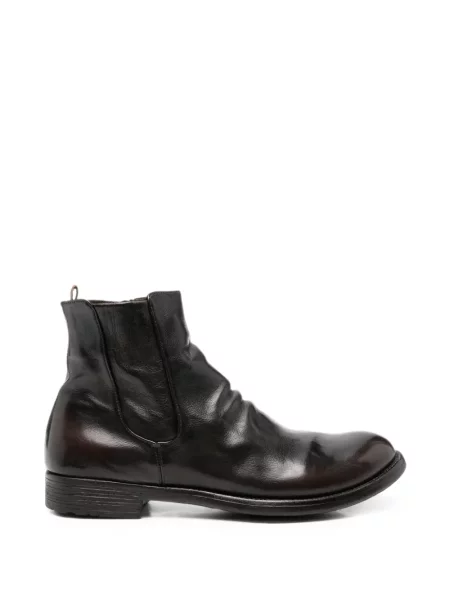 Cizme scurte Officine Creative din piele negru