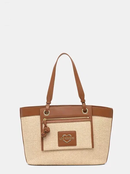 Love Moschino geantă shopper pentru femei bej