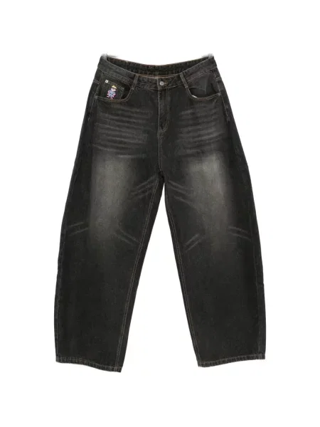 Blugi cu picior larg Kidsuper cu imagine negru