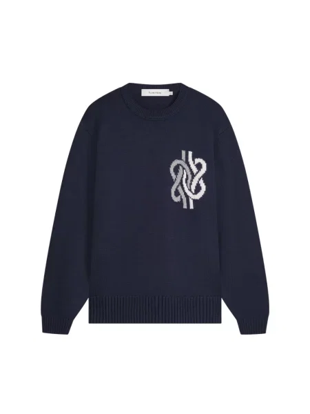 Sweter Filling Pieces wełniany niebieski