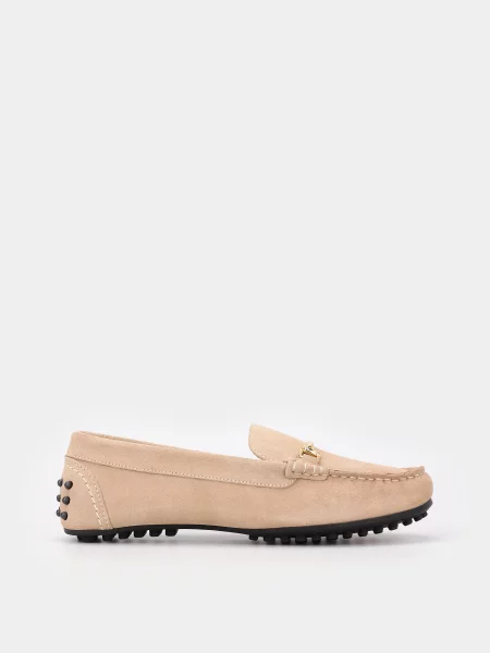 Кожаные мокасины Filipe Shoes бежевые