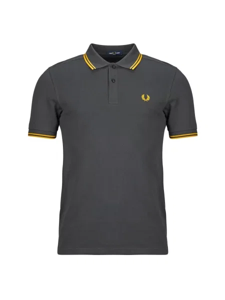 Polo majica Fred Perry s kratkimi rokavi črna