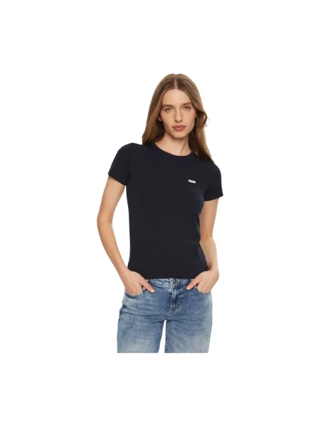 Guess Koszulki Kobieta L T-Shirt niebieski