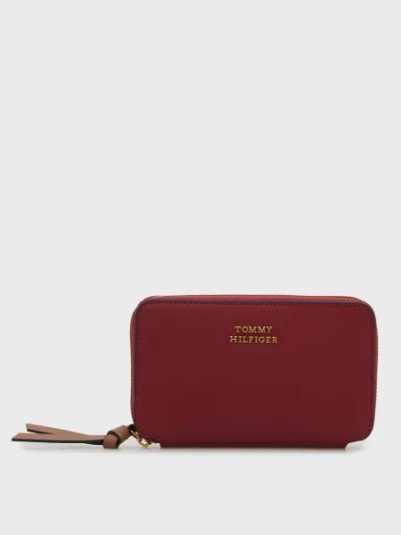 Шкіряний гаманець Tommy Hilfiger червоний