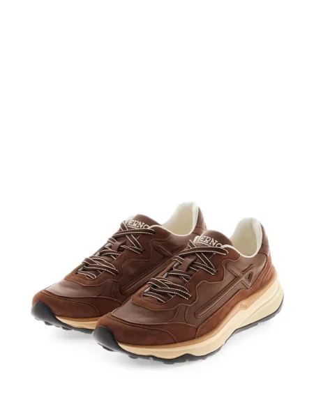 Sneakerși Herno din piele maro
