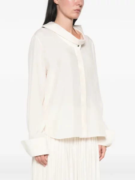 Копринена блуза Givenchy с волани