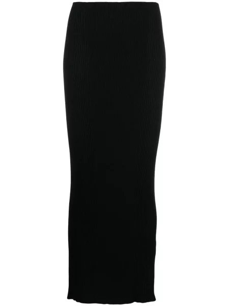 Dzianinowa spódnica áeron z wysoką talią czarna