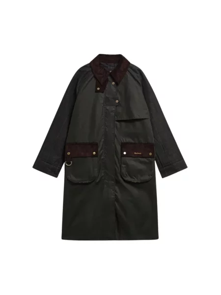 Płaszcz Barbour w kratę klasyczny zielony