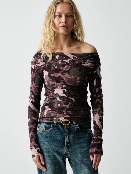 Tricou cu mânecă lungă Miss Sixty din modal verde