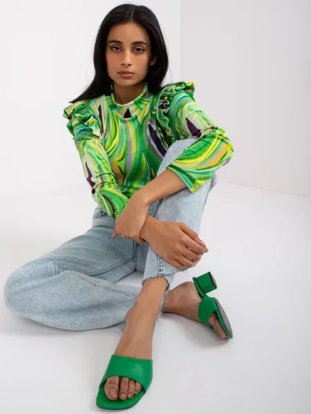 Bluză Fashionhunters verde