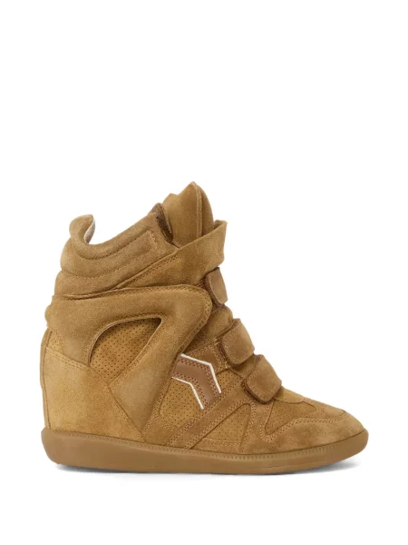 Sneakerși Isabel Marant de catifea maro