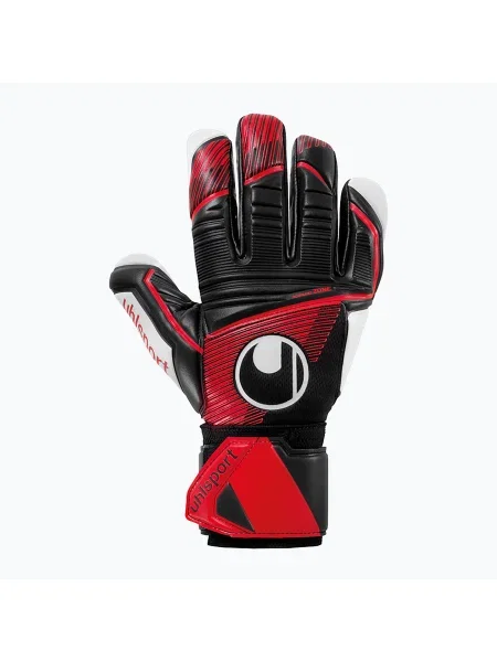 Uhlsport Powerline Supersoft Hn вратарски ръкавици черни/червени/бели бяло